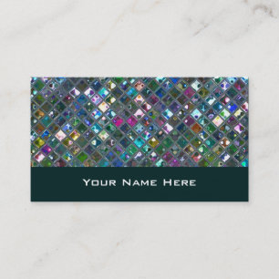 Tuiles Glitz Multicolore 2 carte de visite turquoi