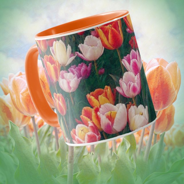 Tulip de printemps Garden Art Mug Cup (Tulip Garden Art Mug.)