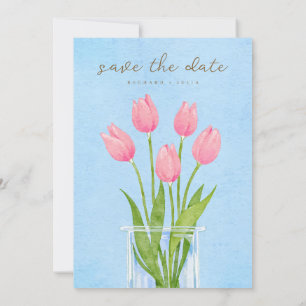 TULIP Enregistrer La Date Invitation / Aquarelle F