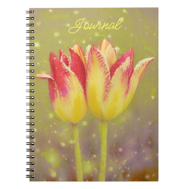 Tulip Flowers Together Art Journal Carnet (Devant)