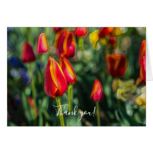 Tulip Garden Carte de remerciements texturé