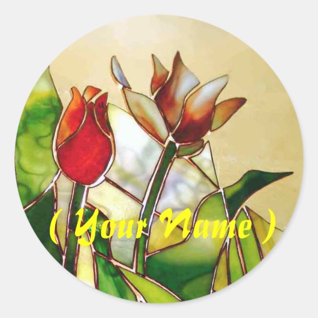 Tulip Happy Name Art Stickers (Devant)
