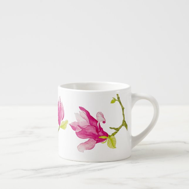 Tulip Magnolias sur un Espresso Mug (Droite)