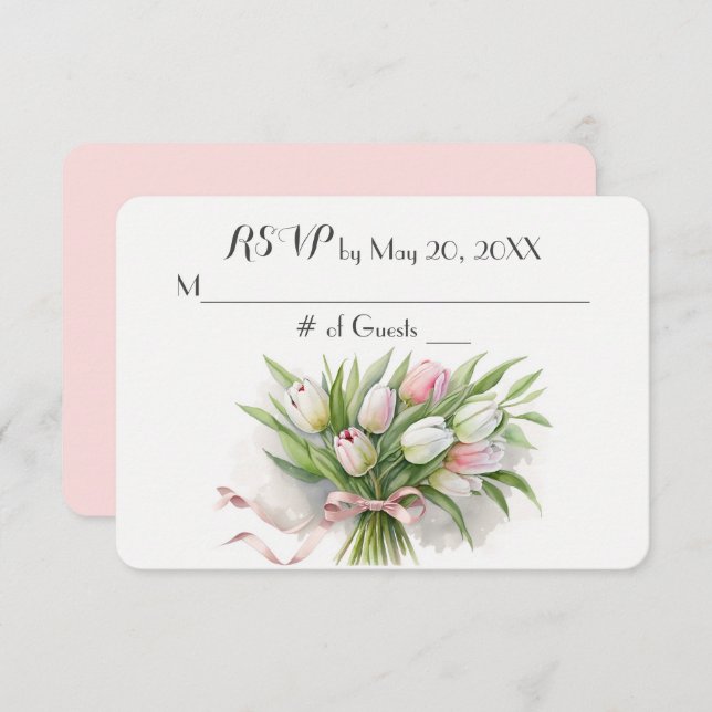 Tulip Mariage Bouquet RSVP (Devant / Derrière)