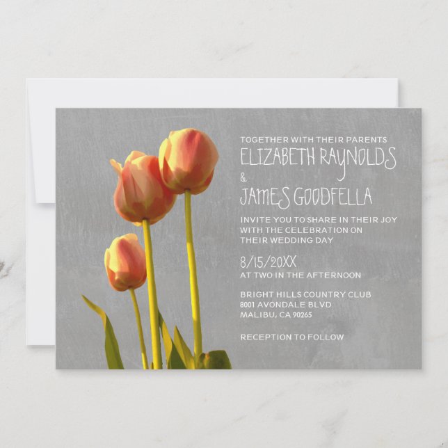 Tulip Wedding Invitations (Devant)