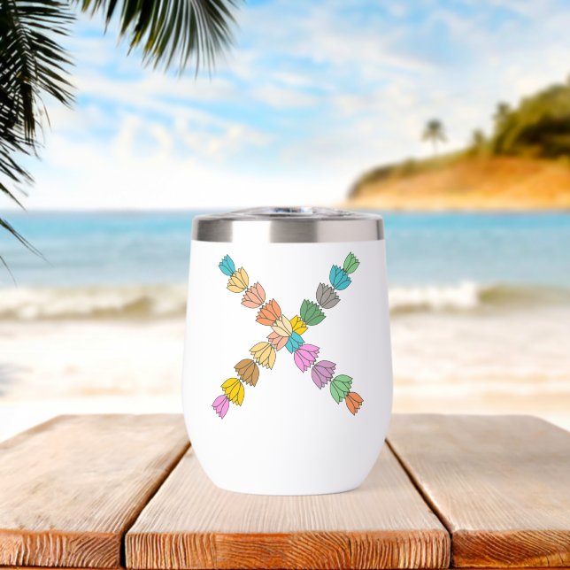 Tulipe colorée avec la lettre « X » (Plage (pivotée))