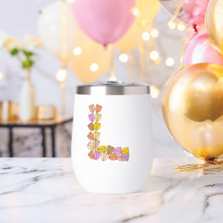 Tulipe colorée Lettrée "L"