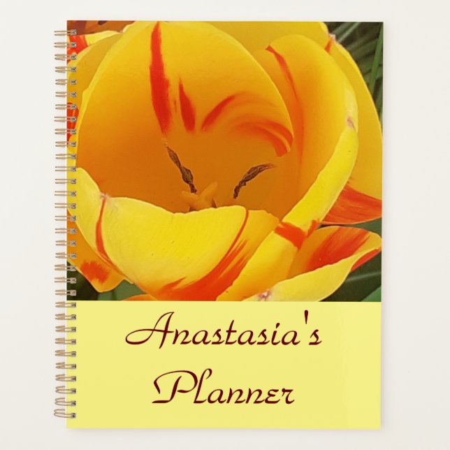 Tulipe de printemps jaune personnalisée (Devant)