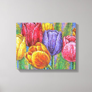 Tulipe florale toile étirée Imprime l'art mural