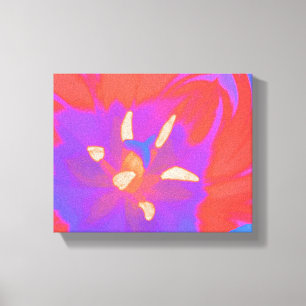 Tulipe fluorescente en toile