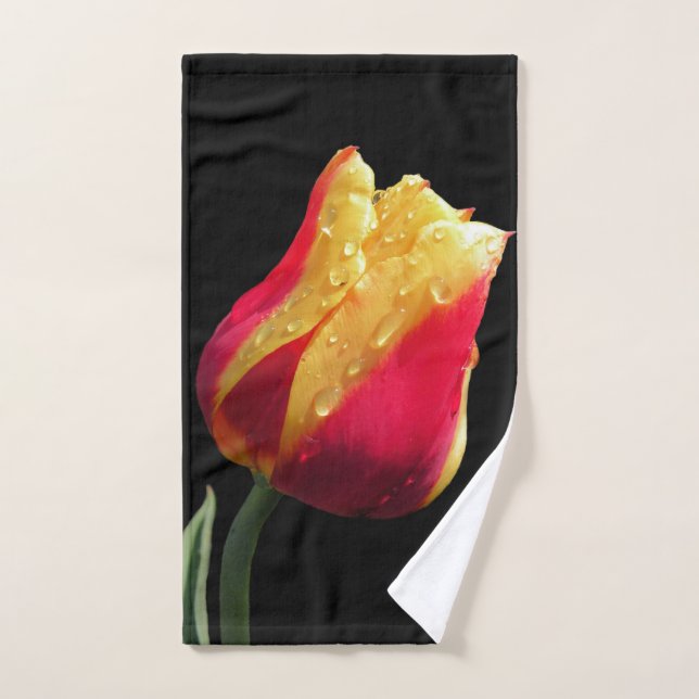 Tulipe Jaune Et Rouge (Serviette à main)