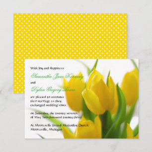 Tulipe jaune - Faire-part de mariage 3x5