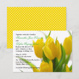 Tulipe jaune - Faire-part de mariage 3x5