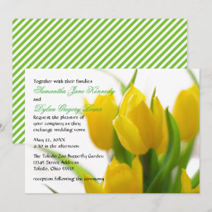 Tulipe jaune - Invitation de mariage