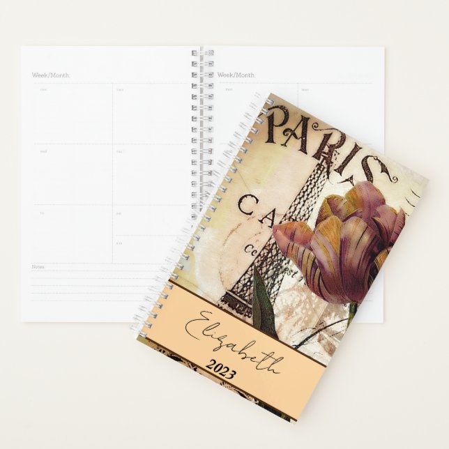 Tulipe personnalisée de Paris (Devant avec enveloppe)