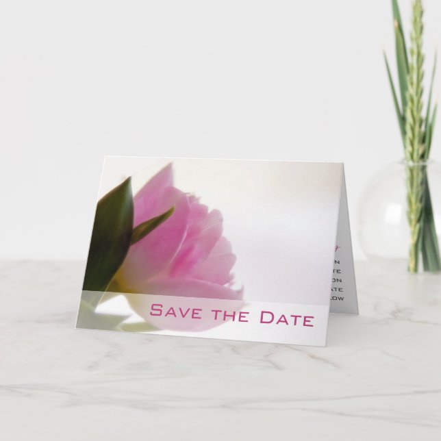 Tulipe rose ・ Enregistrer la carte de date (Devant)