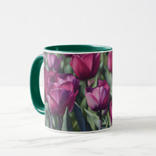 Tulipe violette Fleurs d'Art Garden Mug Cup