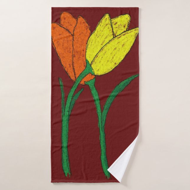 Tulipes (Serviette de bain)