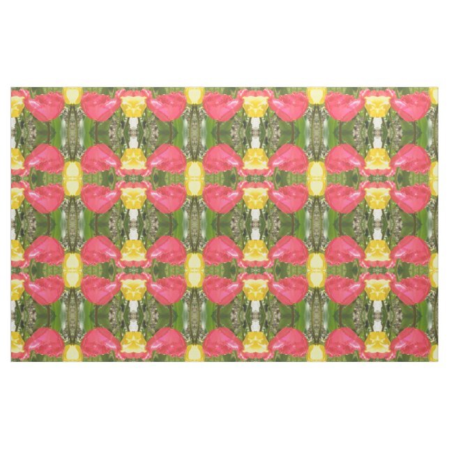 Tulipes à franges Tissu d'artisanat à motifs flora (Fat Quarter)