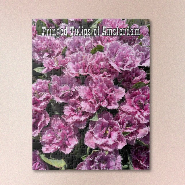 Tulipes à franges violettes d'Amsterdam Puzzle (Text is optional. Select Personalization to backspace it out.)