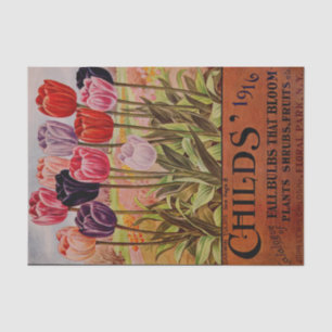 Tulipes antiques d'automne de papier de soie de