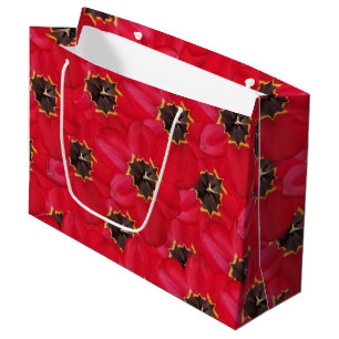 Tulipes arrière - plan grand sac cadeau