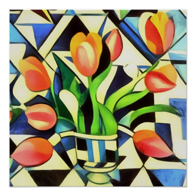 Tulipes Art Déco Artistique (Devant)
