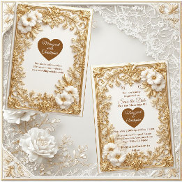 Tulipes blanches ornement doré baroque Save The Da