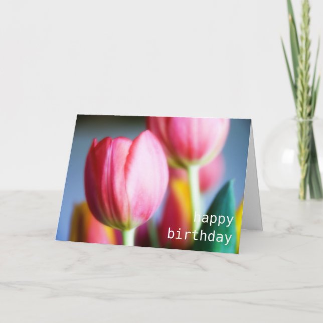 Tulipes • Carte de voeux d'anniversaire (Devant)