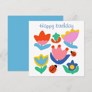 Tulipes colorées customisées avec coccinelles