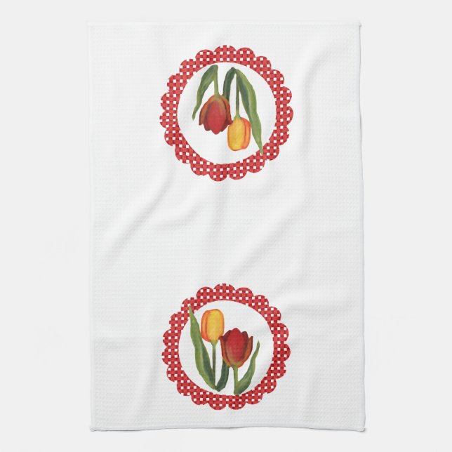 Tulipes Country Serviette de cuisine (Vertical)