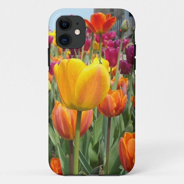 Tulipes dans le coque iphone de brise (Dos)