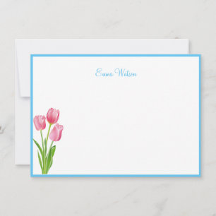 Tulipes de cartes de notes personnalisées