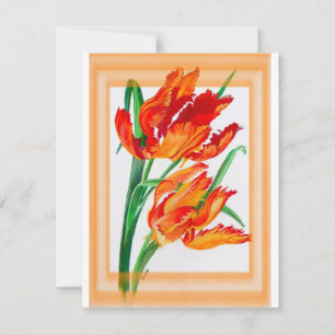 Tulipes de perroquet rouge vif