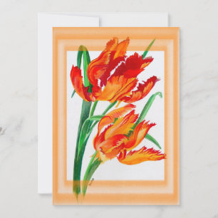 Tulipes de perroquet rouge vif