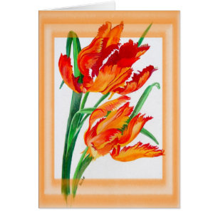 Tulipes de perroquet rouge vif