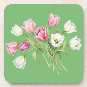Tulipes de printemps de jardin. Dessous de verre e
