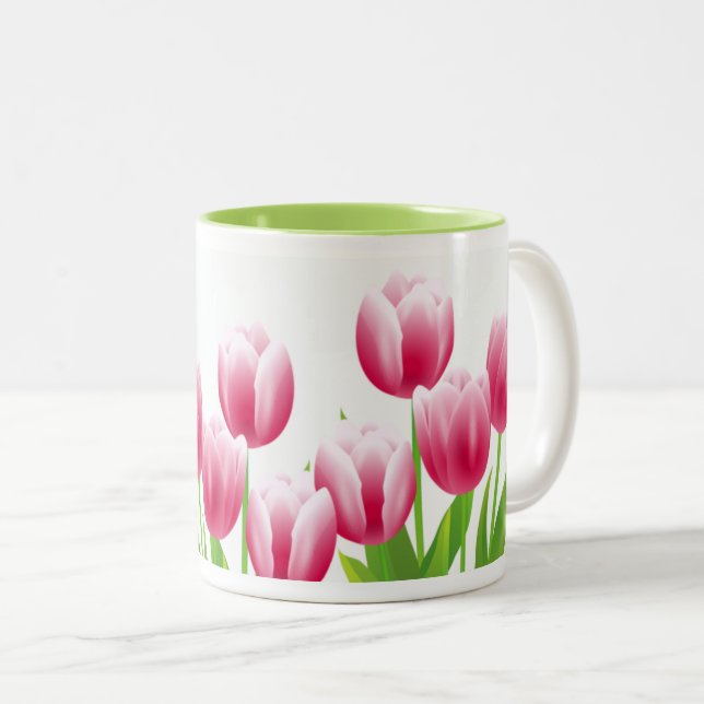 Tulipes du printemps Perse Nouvel an Gig Mugs (Devant droit)