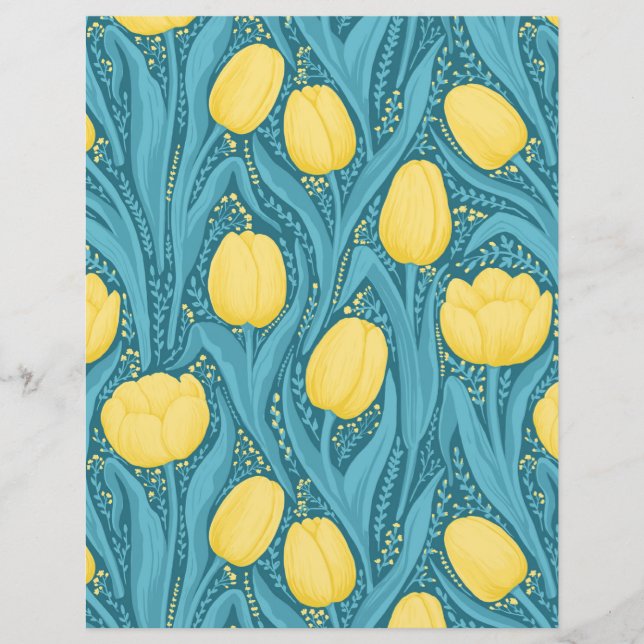 Tulipes en bleu et jaune (Devant)