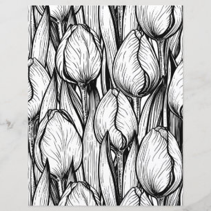 Tulipes en noir et blanc