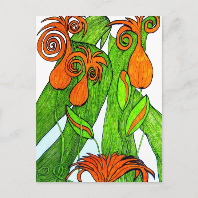 Tulipes en orange Carte postale (Devant)