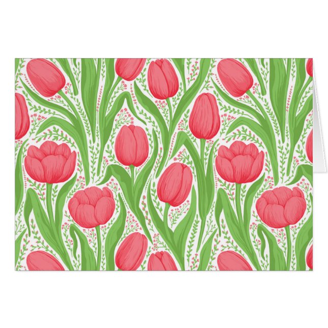 Tulipes en rouge et vert (Devant horizontal)