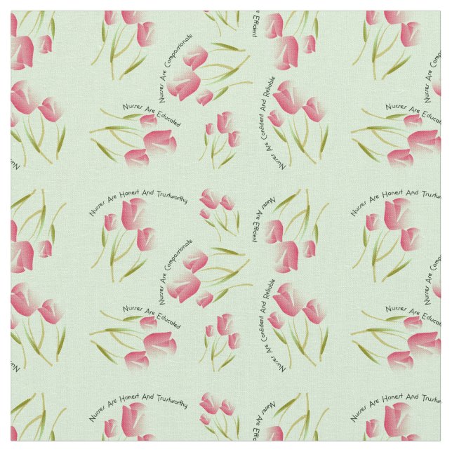 Tulipes en tissu d'infirmière Concevoir vert clair (Fermer)
