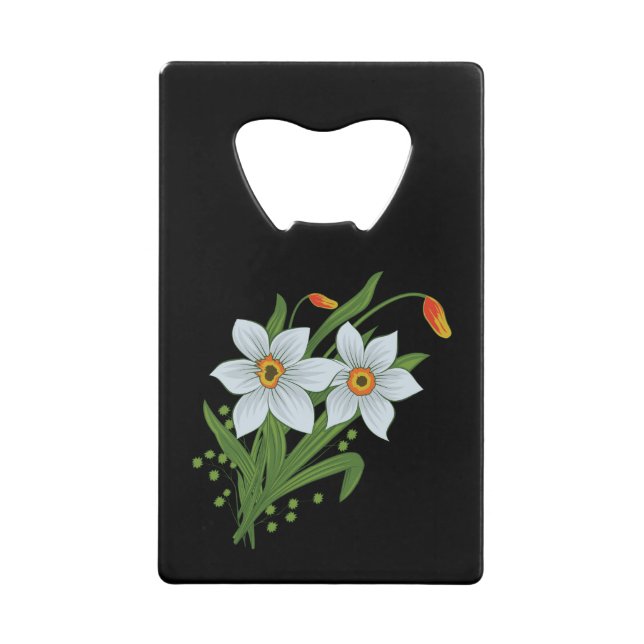 Tulipes et jonquilles Fleurs Fond noir (Devant)