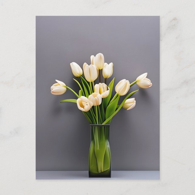 Tulipes, fleurs, carte postale pour la traversée (Devant)