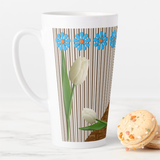 Tulipes florifères Trappe Latte Mug (En situation)