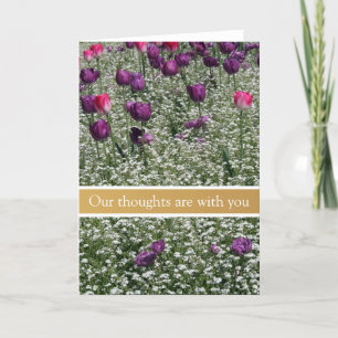Tulipes Jardin paisible Condoléances Carte de symp