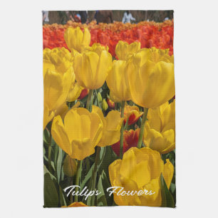 Tulipes Jaunes Fleur Louveur Cuisine Serviette de 