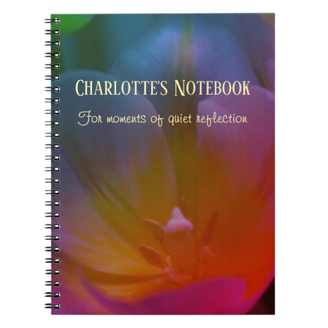 Tulipes Nom et message Carnet floral ou journal (Devant)