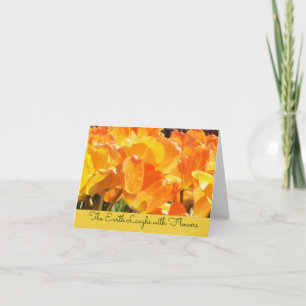 Tulipes orange et jaune La Terre rit de fleurs